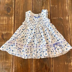 3-6 month baby girl blueberry dress